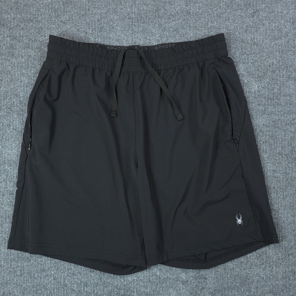 Spyder Active Shorts Mens Medium Black ProW-B Athletic Gym Running Quick Dry